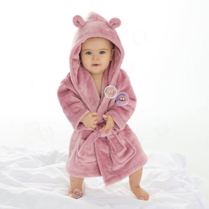 Dusky Pink Baby Dressing Gown
