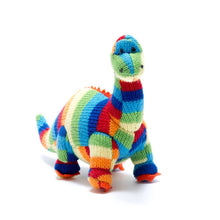 Load image into Gallery viewer, Ema and Boo Stripy Knitted Dinosaur