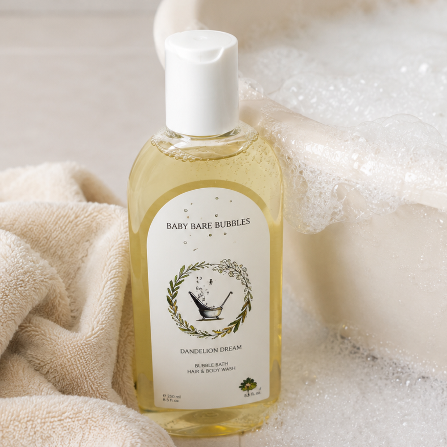 Baby Bare Bubbles Dandelion Dream baby hair and body wash- Baby Gift