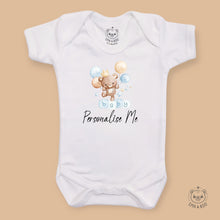 Load image into Gallery viewer, Personalised Baby Bodysuits - Baby Bear Blue