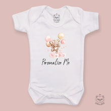 Load image into Gallery viewer, Personalised Baby Bodysuits - Baby Bear Pink