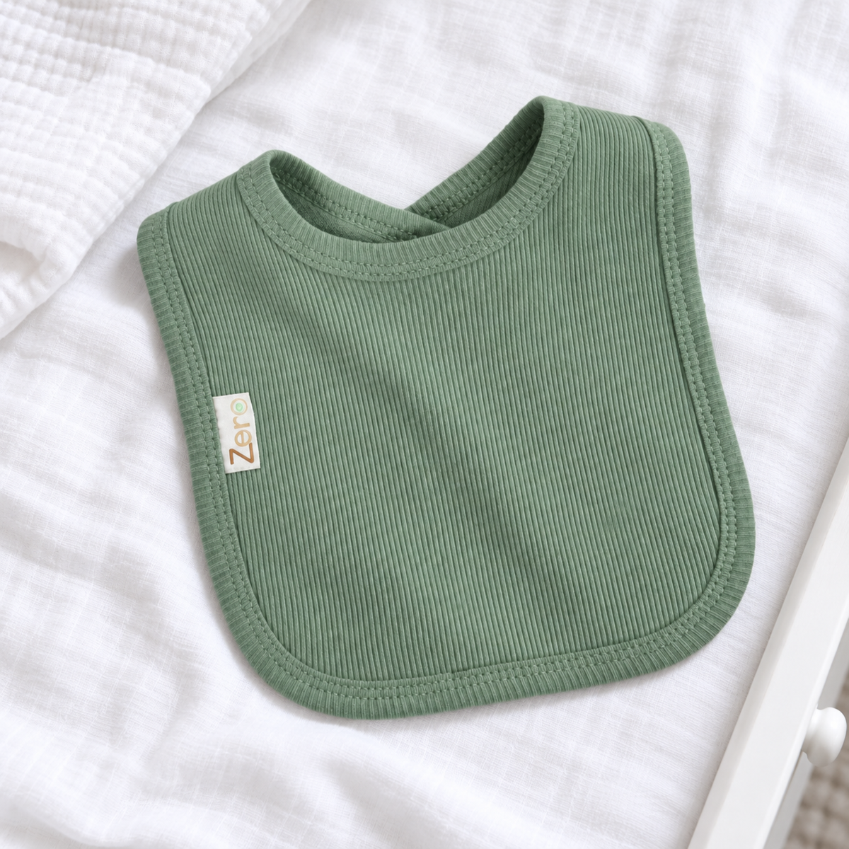 Baby Sage Ribbed Bib