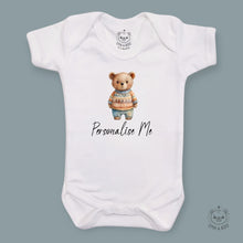 Load image into Gallery viewer, Personalised Baby Bodysuits - Bear in a Jumper