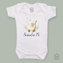 Load image into Gallery viewer, Personalised Baby Bodysuits - Bear in a Pram