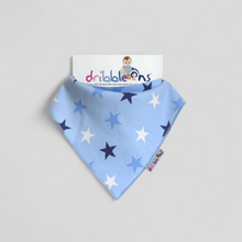 Load image into Gallery viewer, Dribble Ons Bib Blue with Stars