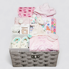 Load image into Gallery viewer, Large Baby Girl Gift Basket - Baby Girl Gifts - Ema and Boo