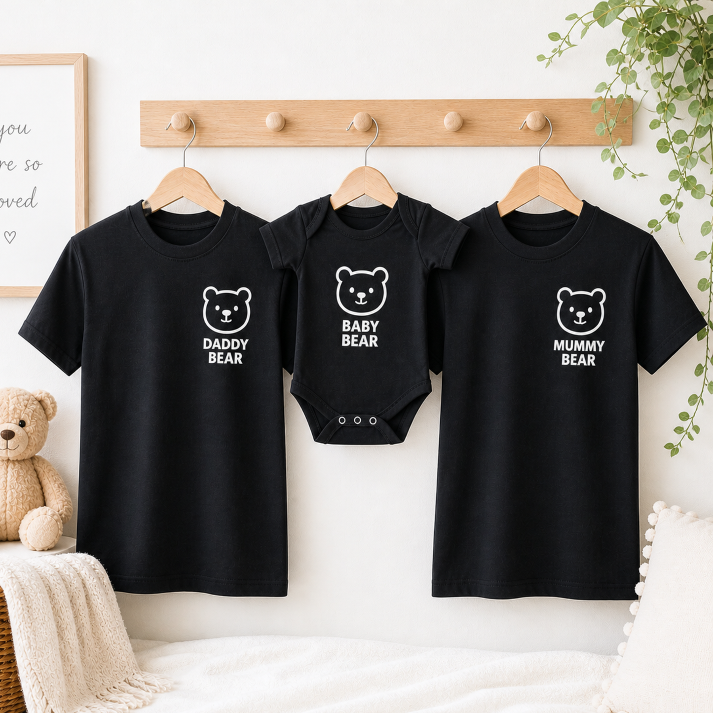 New baby gift UK matching family outfits daddy mummy baby bear set perfect gift for new parents