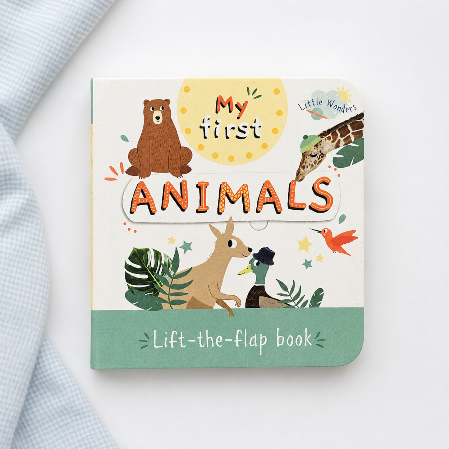 My First Animals mini lift-the-flap baby book with colourful animal illustrations