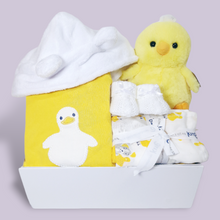 Load image into Gallery viewer, Organic Duck Baby Shower Gift Hamper