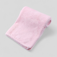 Load image into Gallery viewer, Pink Bunny Embossed Plush Baby Banket