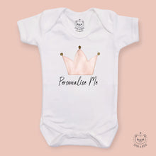 Load image into Gallery viewer, Personalised Baby Bodysuits - Pink Crown