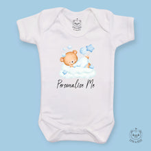 Load image into Gallery viewer, Personalised Baby Bodysuits - Sleepy Bear Blue
