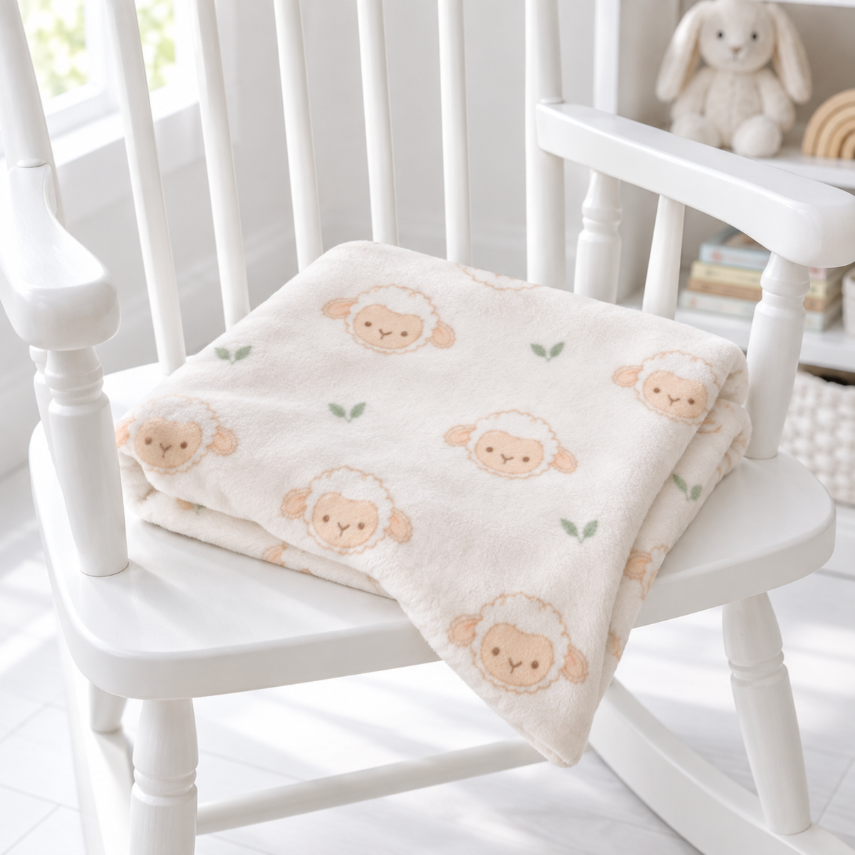 Supersoft Lamb Fleece Baby Blanket – Neutral Newborn Blanket