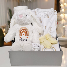 Load image into Gallery viewer, Sweet Bunny Snuggles Personalised Baby Gift Set