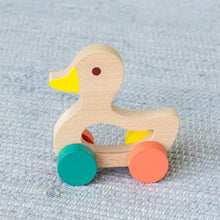 Load image into Gallery viewer, Wooden Push Along Duck