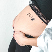Load image into Gallery viewer, Belly Tattoos - adhesive tattoos for the baby bump - Black