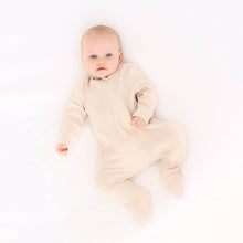 Load image into Gallery viewer, Shortbread Zip Up Sleepsuit Ribbed Romper Babygrow