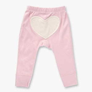 Dusty Pink Heart Baby Pants