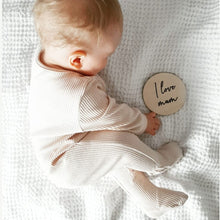 Load image into Gallery viewer, Shortbread Zip Up Sleepsuit Ribbed Romper Babygrow