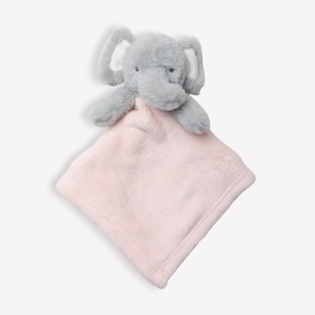 Pink Baby Elephant Toy Comforter