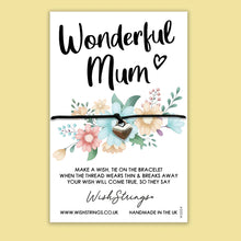 Load image into Gallery viewer, Wonderful Mum WishStrings Wish Bracelet
