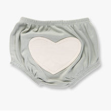 Load image into Gallery viewer, Dove Grey Heart Baby Bloomers
