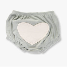 Load image into Gallery viewer, Dove Grey Heart Baby Bloomers