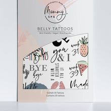 Load image into Gallery viewer, Belly Tattoos - Adhesive tattoos for the baby bump - Coloured