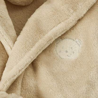 Beige Plush Baby Dressing Gown