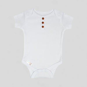 Envelope Neck Ribbed Bodysuit 0-3 Months, White