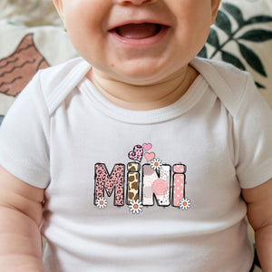 Baby Matching Bodysuit - Mini Pink Leopard