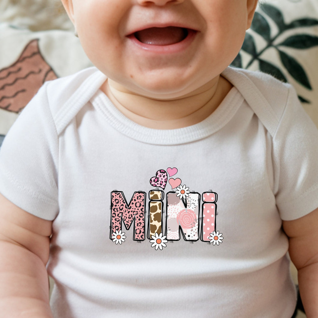 Baby Matching Bodysuit - Mini Pink Leopard