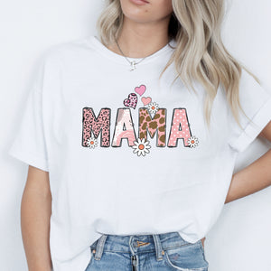 Mum’s Matching T-Shirt - Mama Pink Leopard