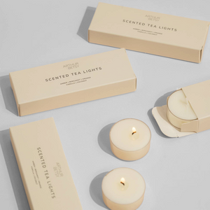 Scented tea light set – calming soy and mineral wax candles in gift box, perfect new mum gift