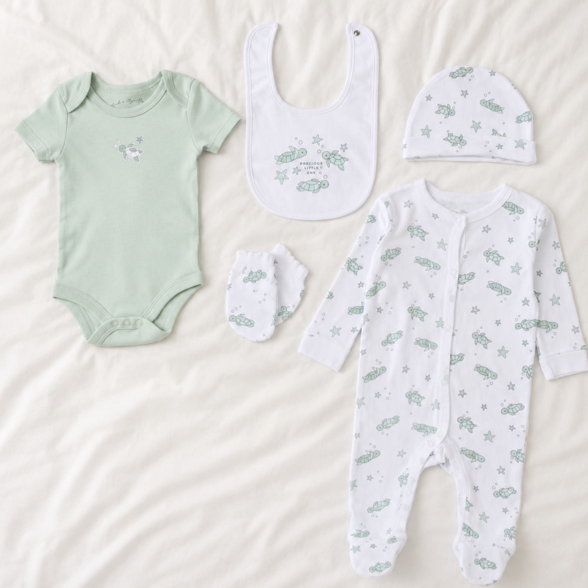5 Piece Turtle Themed Clothing Set