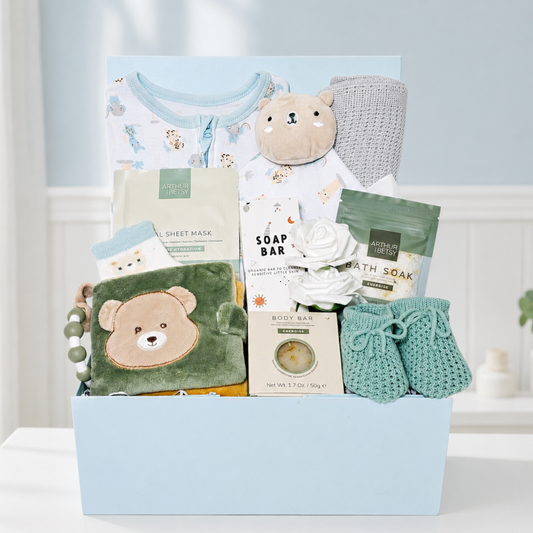 Mum and baby boy gift box - newborn baby hamper