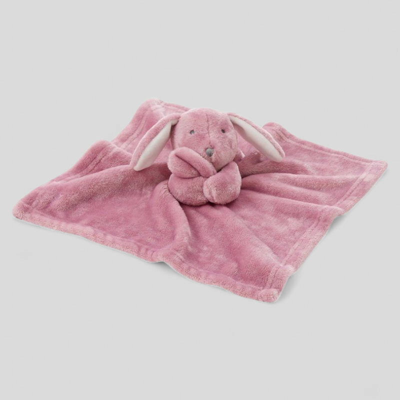 Pink plush bunny baby toy 