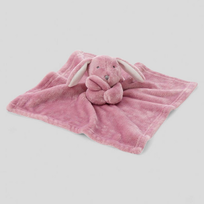 Pink plush bunny baby toy 