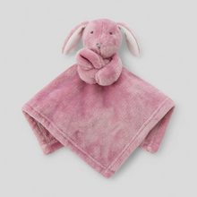 Load image into Gallery viewer, Dusky pink baby bunny comforter – soft comfort toy and new baby girl gift
