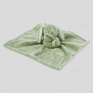 Sage Green Plush Baby Toy Comforter