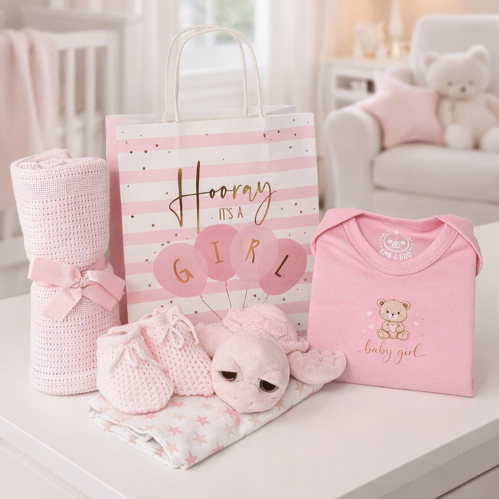baby girl gift bag ready to send newborn present UK