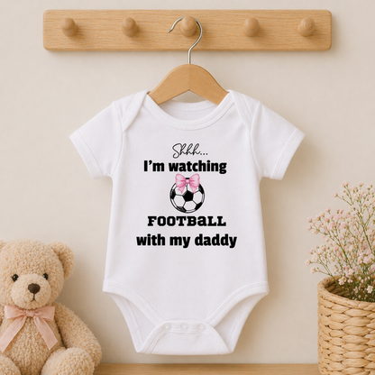 baby girl football bodysuit pink bow soccer baby outfit