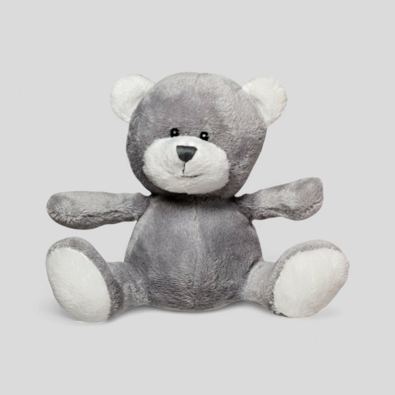 Suki grey teddy bear – 13cm soft plush baby toy, ideal first cuddly bear for newborns