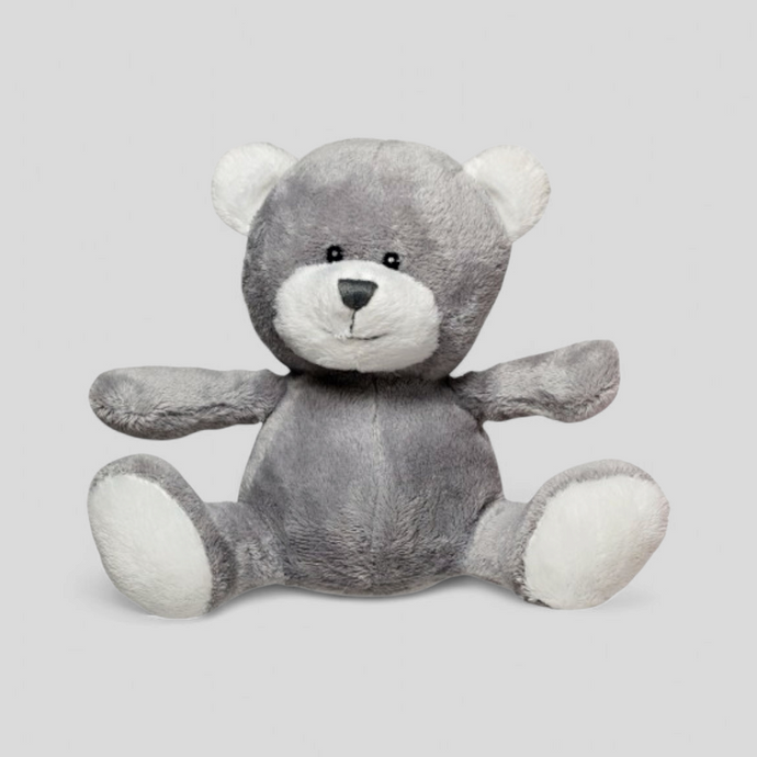 Suki grey teddy bear – 13cm soft plush baby toy, ideal first cuddly bear for newborns
