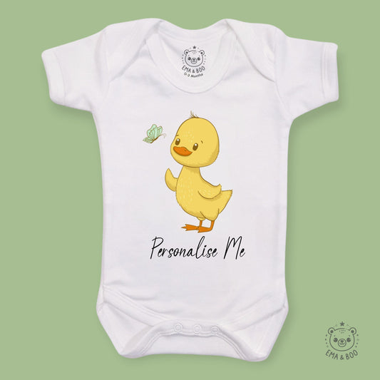 Personalised Baby Bodysuits - Baby Duck