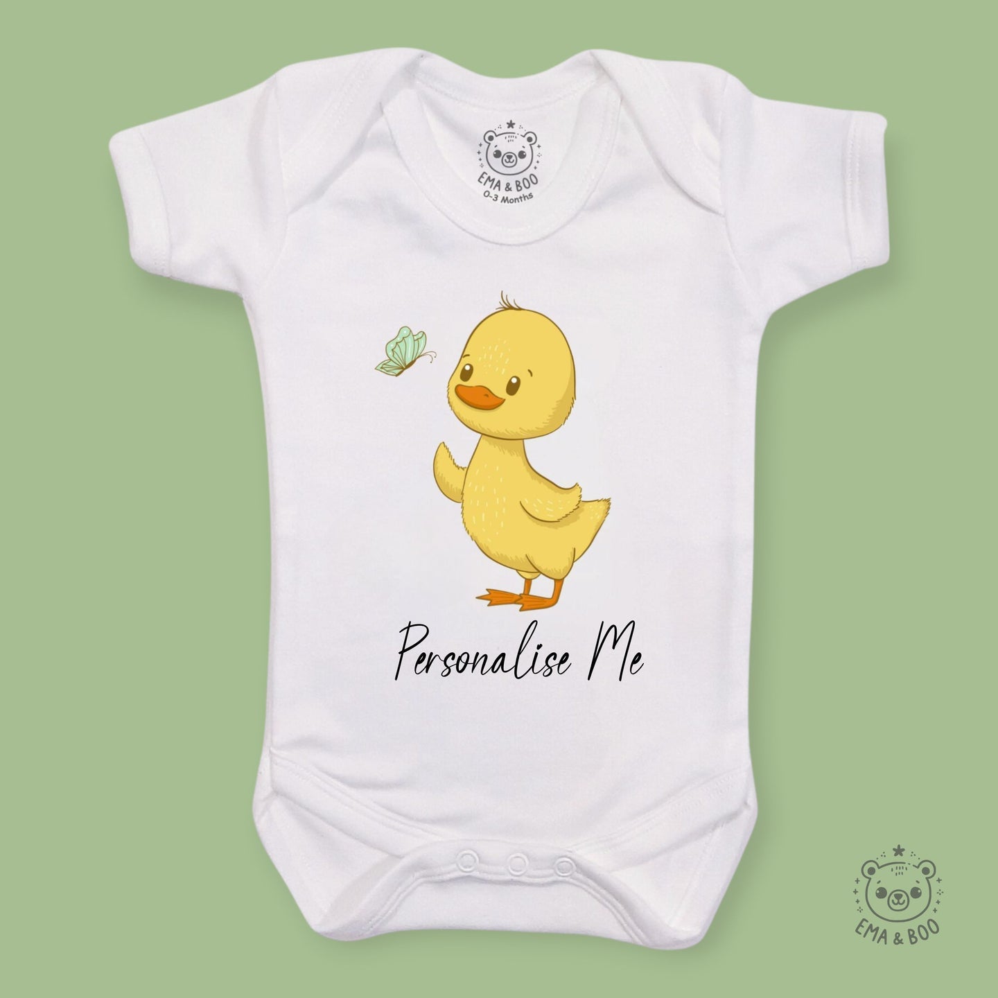 Personalised Baby Bodysuits - Baby Duck