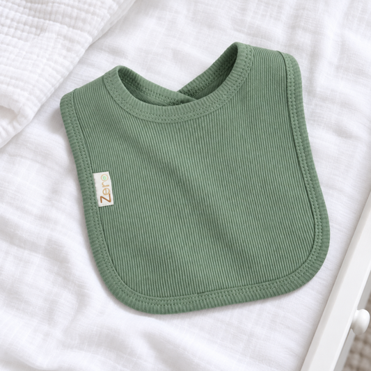 Baby Sage Ribbed Bib