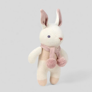 Baby Threads Cream and Blush
 Bunny - Organic Rattle 22cm
