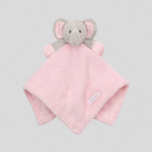 Newborn girl gift – pink elephant comforter