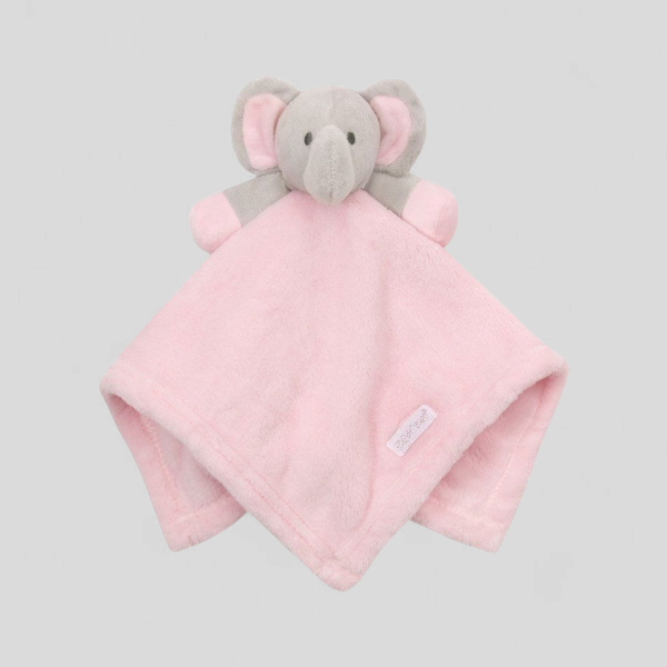 Newborn girl gift – pink elephant comforter
